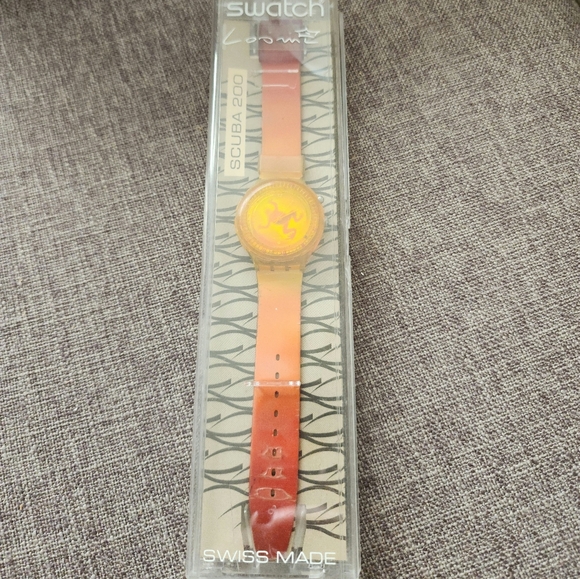 Swatch Loomi Scuba 200m Orange Frog  in Original Case Rare